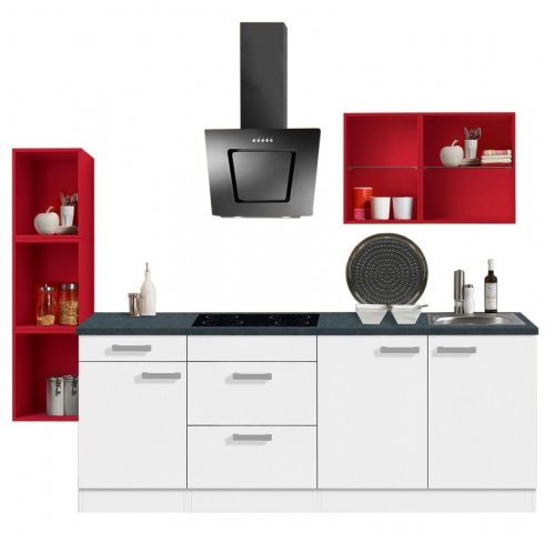 OPTIFIT Singleküche »Mini« inkl. E-Geräten, Breite 242 cm, »Oslo«