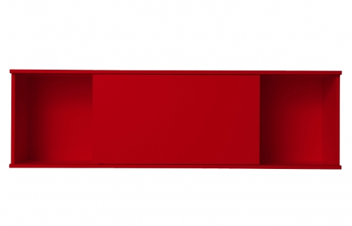 OPTIFIT Oberschrankregal offen mit 75er Schiebeelement, Rot matt, Breite 150 cm
