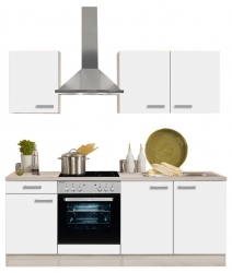 Optifit Küchenzeile mit E-Geräte »Genf«, Breite 210 cm, weiß