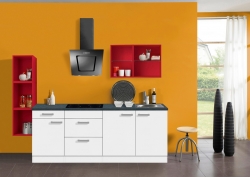 OPTIFIT Singleküche »Mini« inkl. E-Geräten, Breite 242 cm, »Oslo«