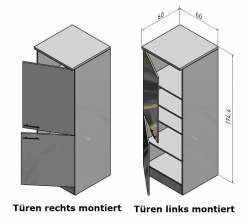 OPTIFIT Hochschrank »Lagos«, weiß Seidenglanz, Breite 60 cm