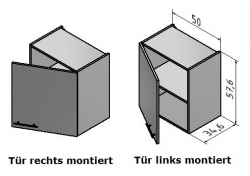 OPTIFIT Hängeschrank »Oslo«, weiß, Breite 50 cm