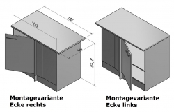 OPTIFIT Eckunterschrank »Oslo«, weiß, Breite 110 cm