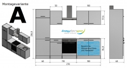 Optifit Küchenzeile mit E-Geräte »Genf«, Breite 270 cm, weiß