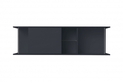 OPTIFIT Oberschrankregal offen mit 50er Schiebeelement, Anthrazit, Breite 150 cm