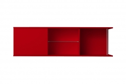 OPTIFIT Oberschrankregal offen mit 50er Schiebeelement, Rot matt, Breite 150 cm