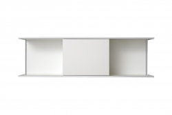 OPTIFIT Oberschrankregal offen mit 50er Schiebeelement, Weiß, Breite 150 cm