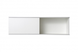 OPTIFIT Oberschrankregal offen mit 75er Schiebeelement, Weiß, Breite 150 cm