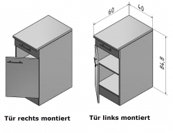 OPTIFIT Unterschrank »Lagos«, weiß Seidenglanz, Breite 40 cm